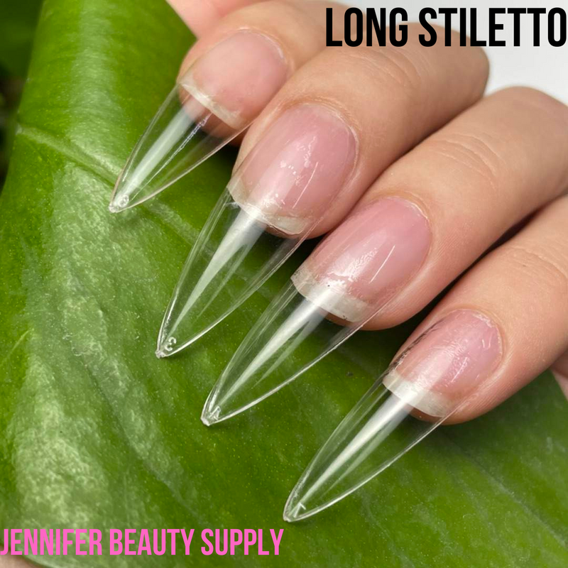 MISS ANA FULL COVER SOFT GEL NAIL TIPS LONG STILETTO 3000 PCS - WHOLESALE - 6 BAGS